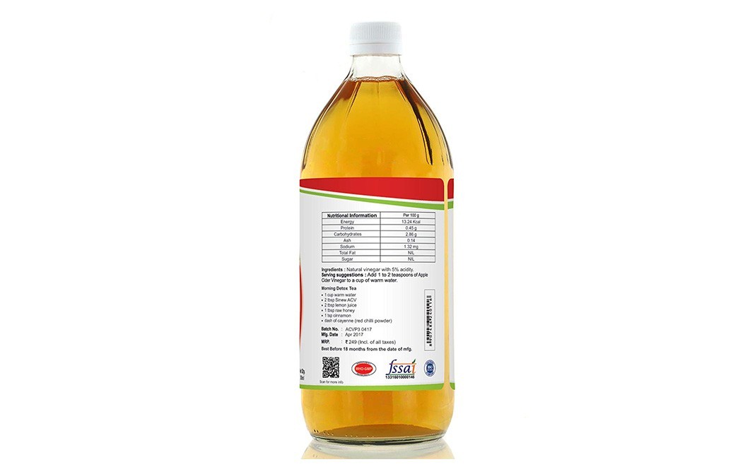 Sin Ew Apple Cider Vinegar    Bottle  350 millilitre